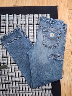 Carhartt Jeans Men's Blue Denim Work Pants